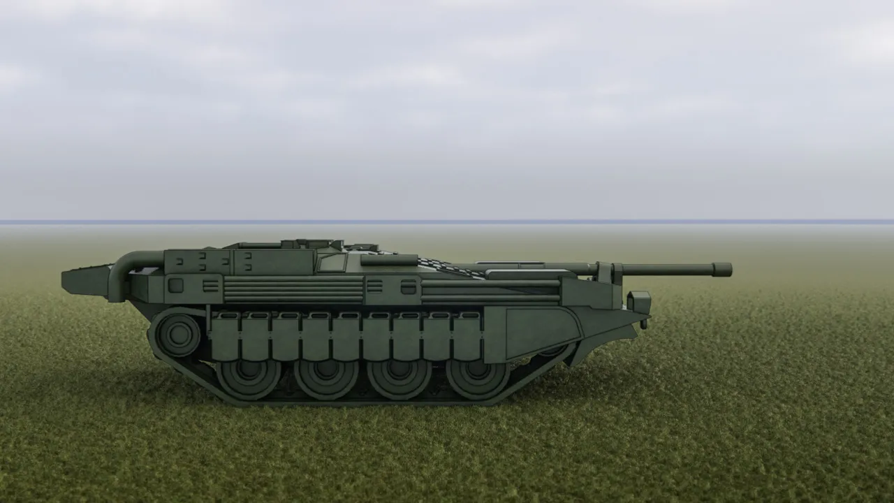 STRV-103 tank destroyer for 3d Print
