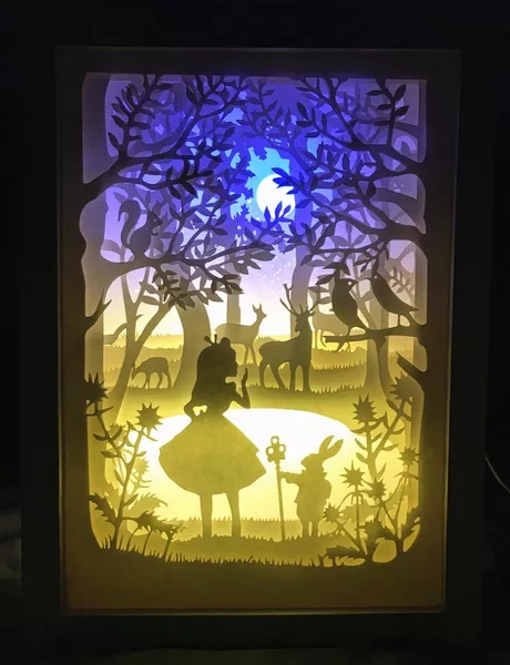 Shadow Box Light-Alice in Wonderland