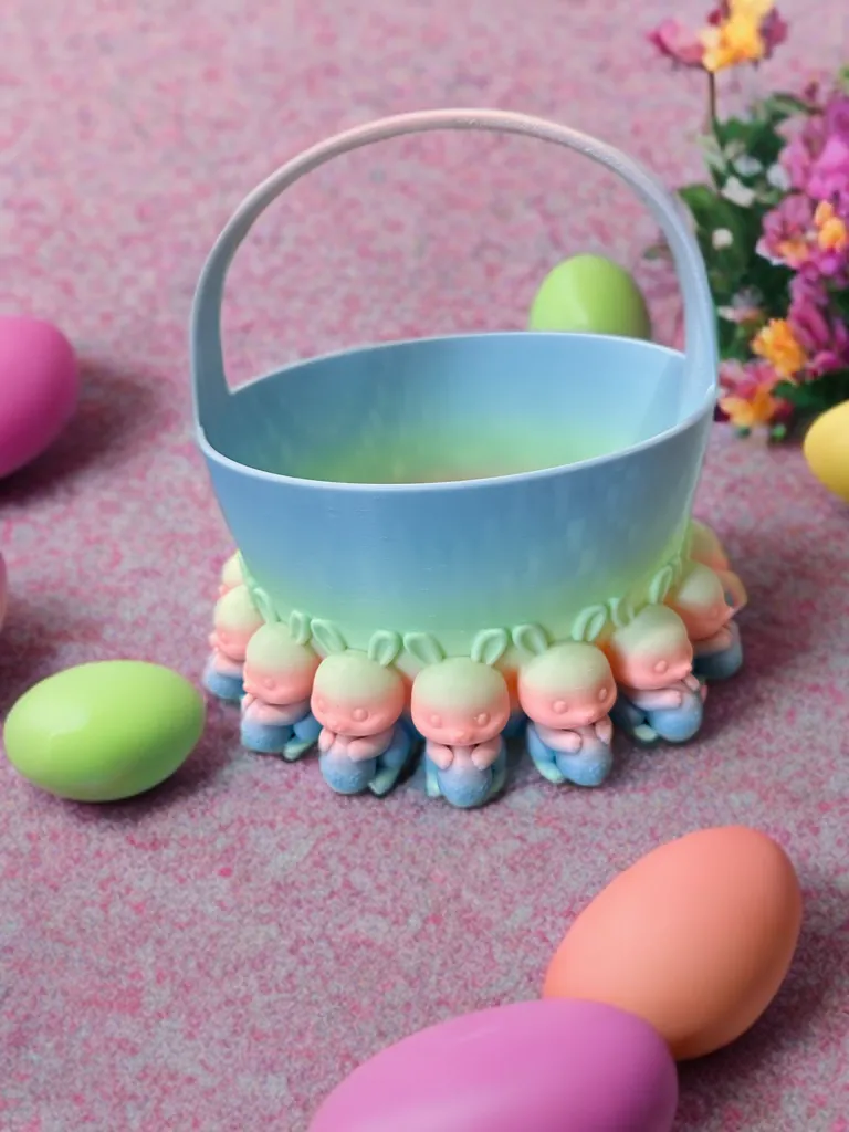 Cute bunny Easter Basket-0