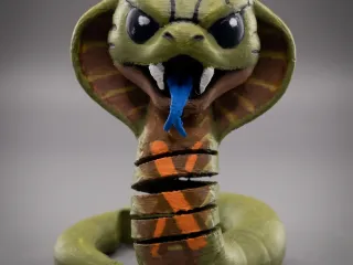 Fun wiggly King Cobra Snake