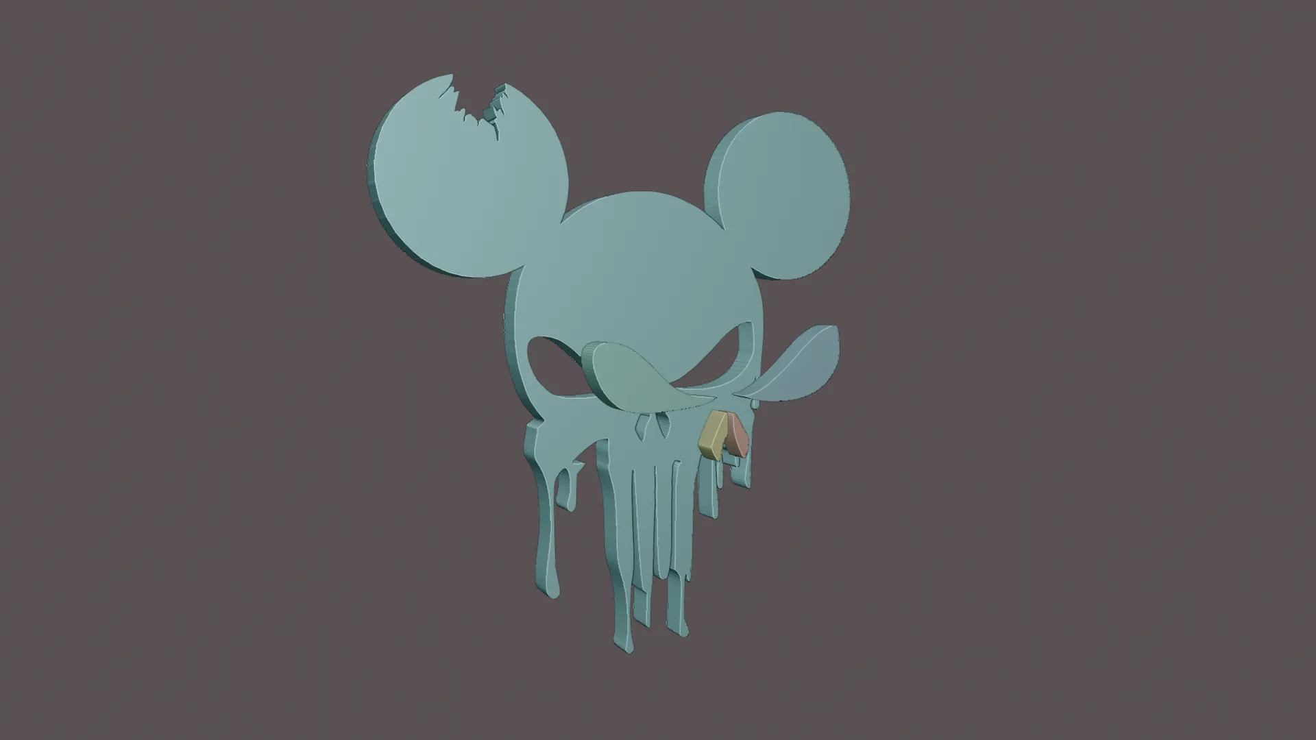 Punisher Skull Mickey Mouse - keychain
