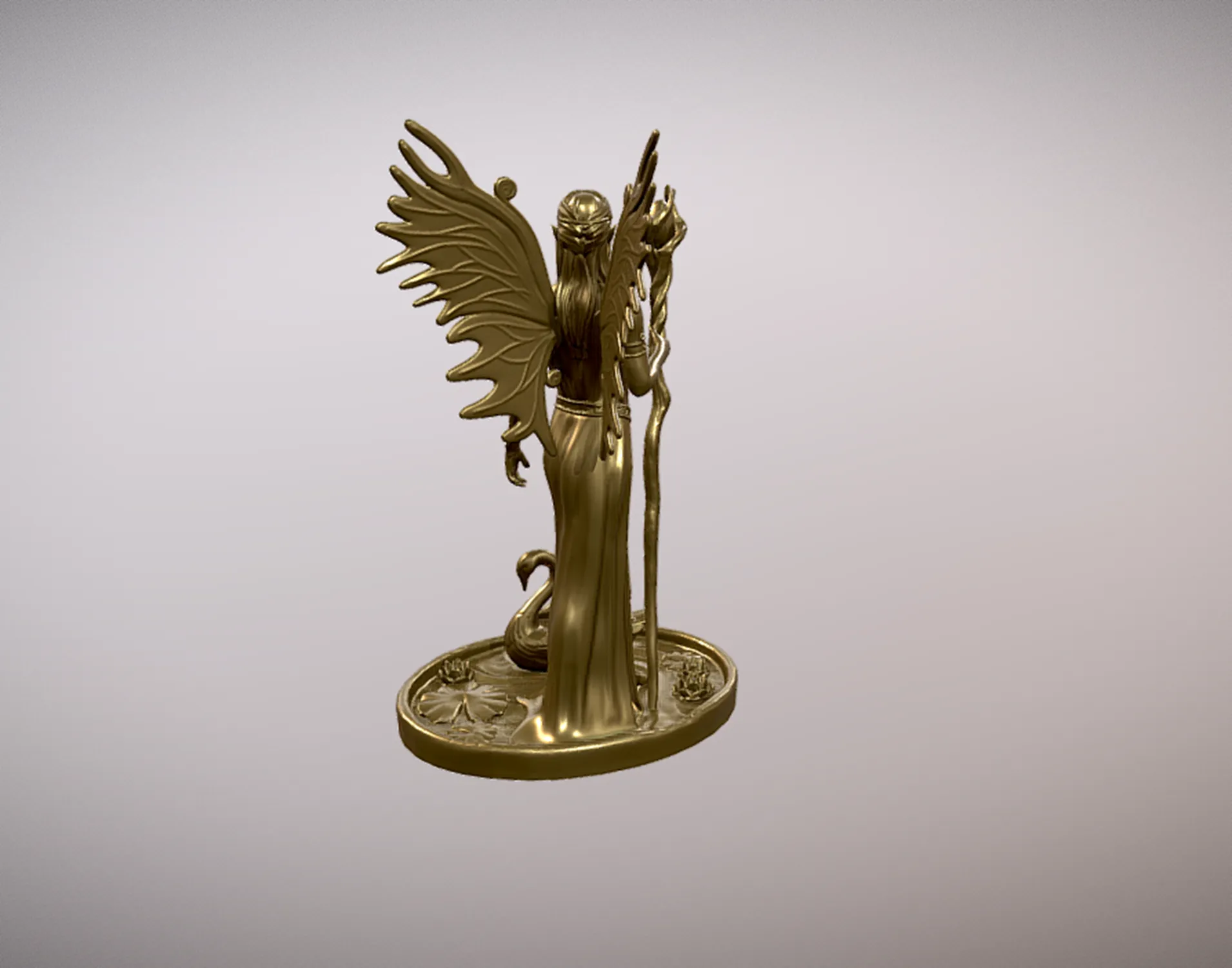 Aine Celtic Goddess Fairy Queen Druid Statue 3D Model