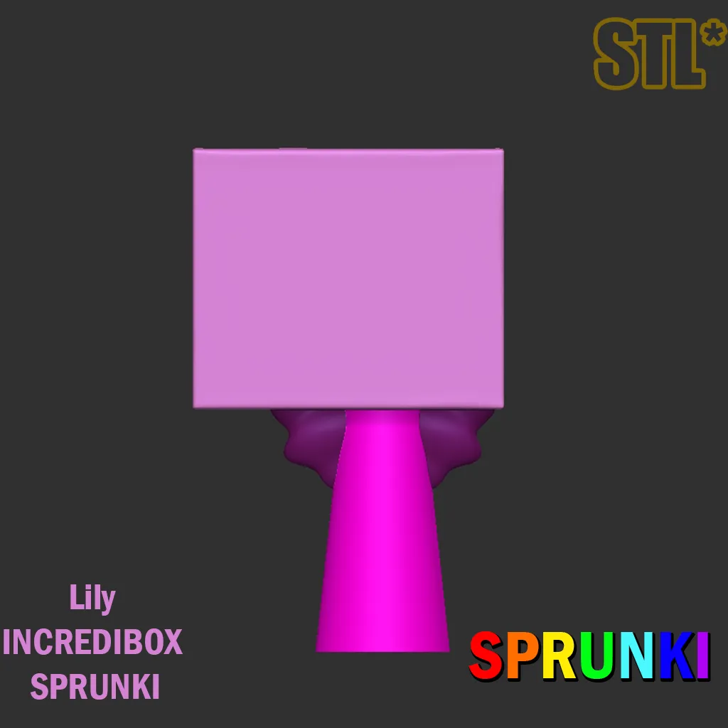 Lily INCREDIBOX SPRUNKI STL 3D Character Fanart