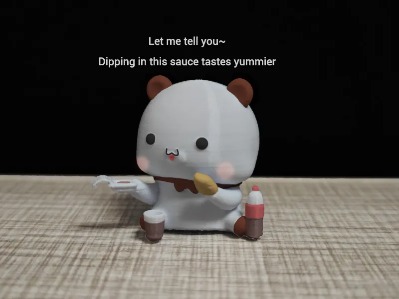 Couple Bear-Share_chicken nugget_sauce_Yier