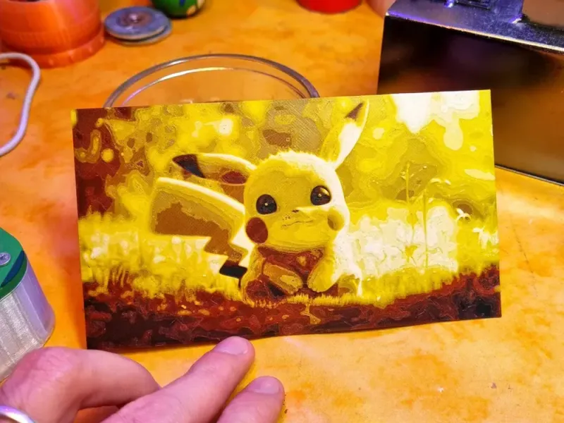 Pikachu Portrait (HueForge)