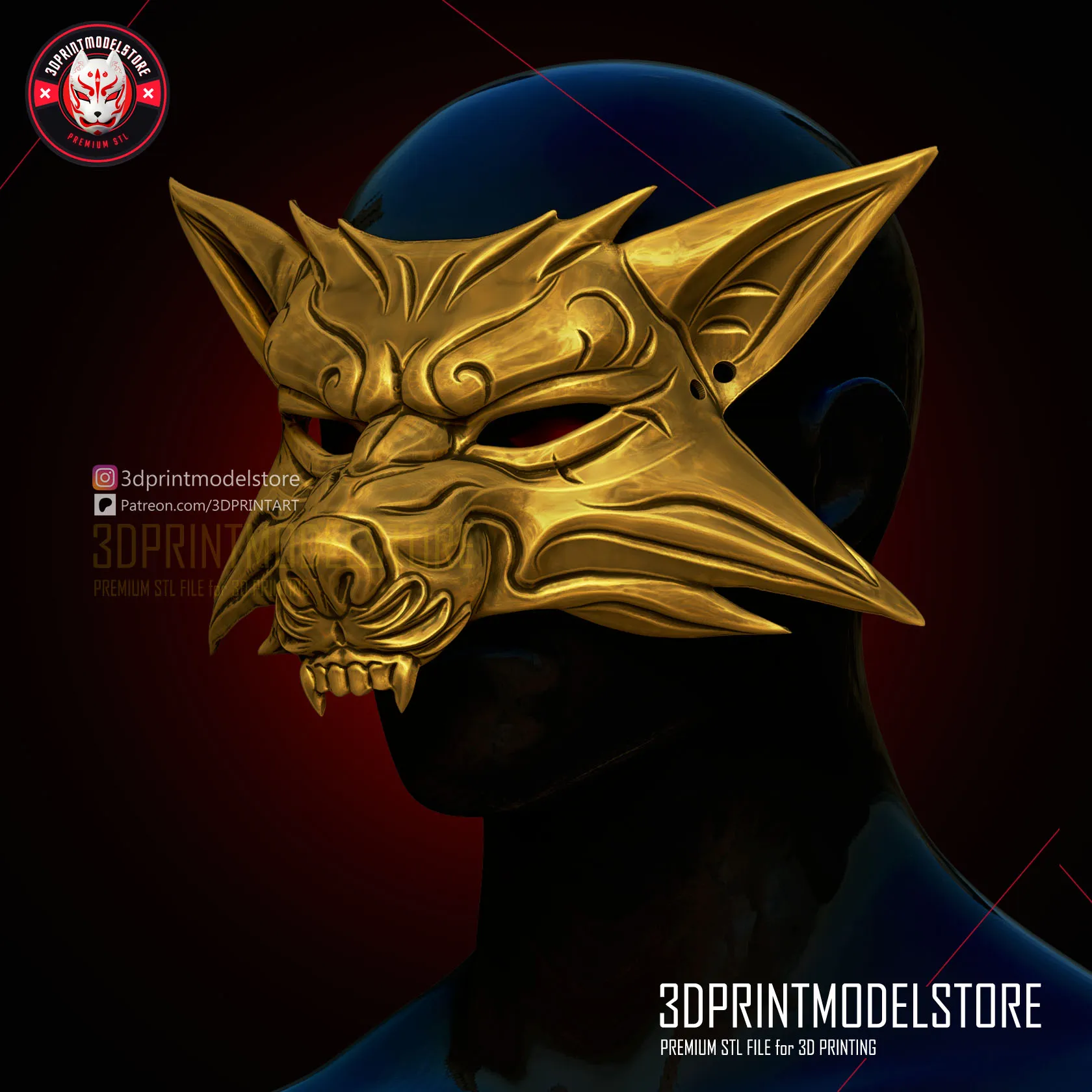 Triss Merigold Fox Mask - The Witcher 3 - Premium STL