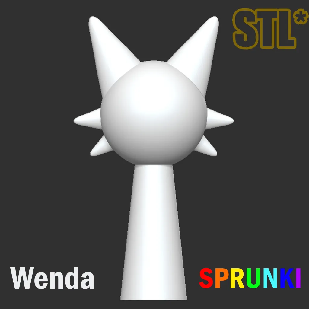 Wenda Sprunki 3D Incredibox Wenda STL 3D Character Fanart
