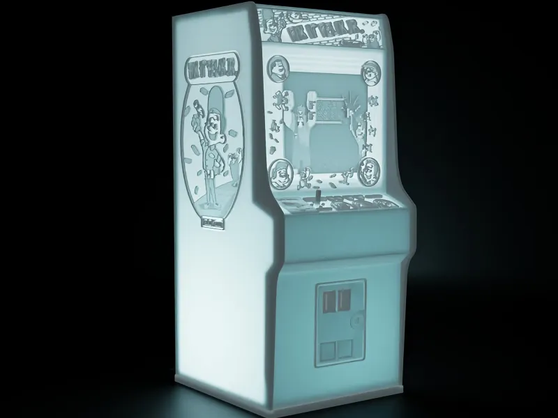 Gabinete de Arcade do Fix It Felix Jr. com Litofania
