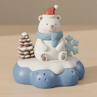 Winter polar bear figure-1