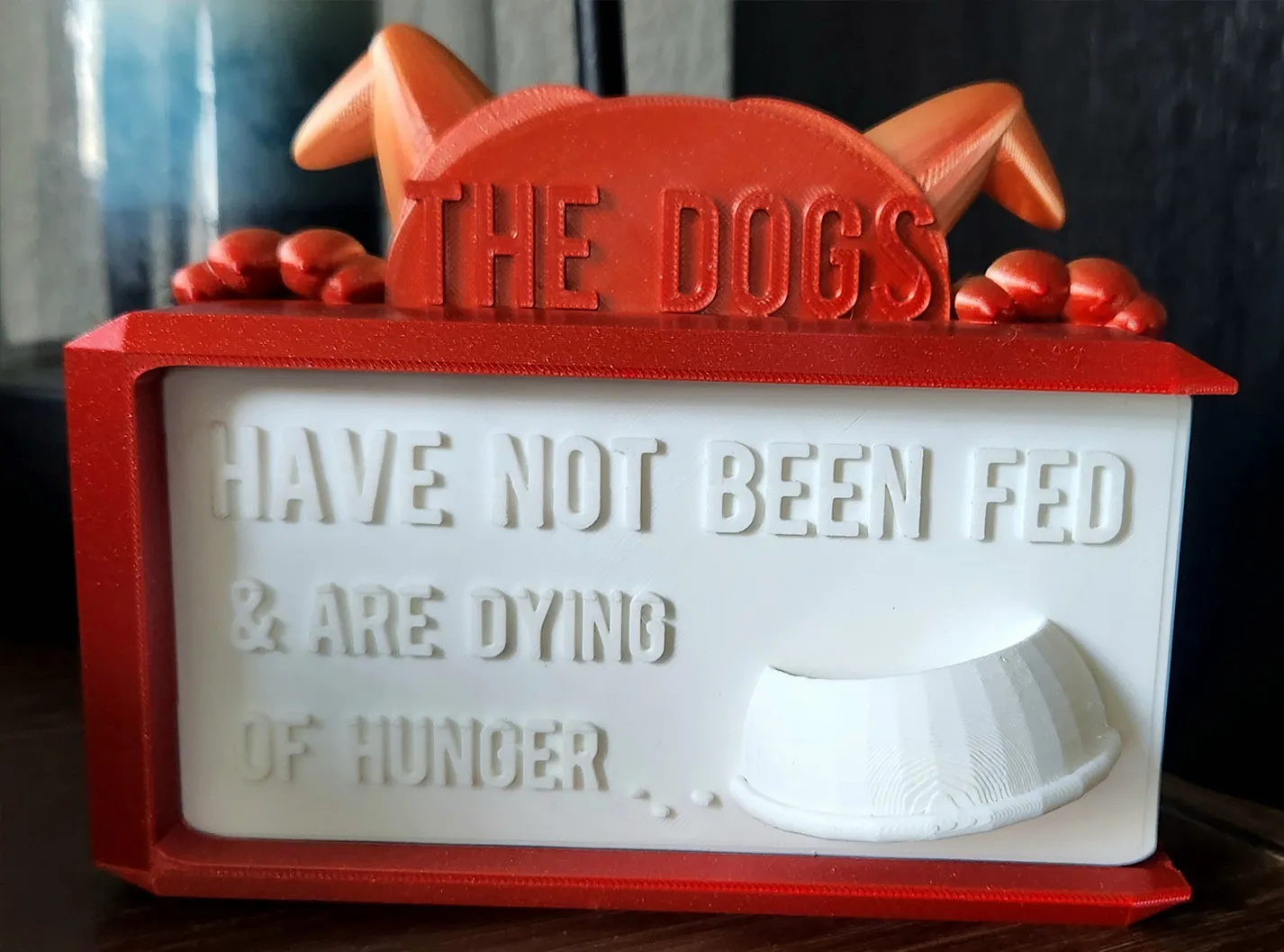 Cute Dog(s) Reversible 2-Sided 3D Sign