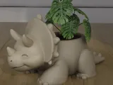 Cute Triceratops Dinosaur Planter 3D Print File-1