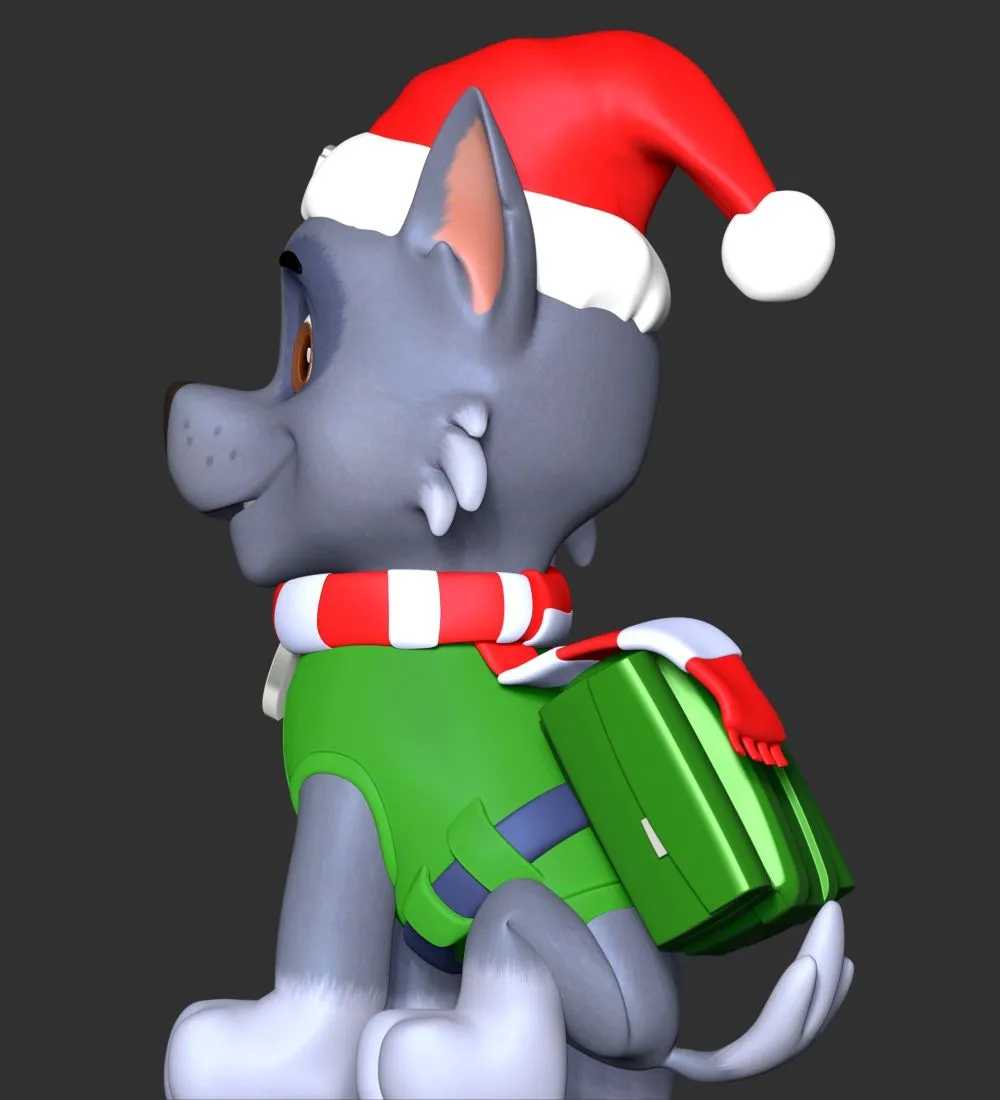 Rocky Christmas - Paw Patrol, 3D models download