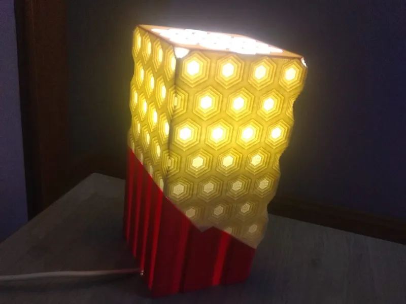 design de lampe hexagonale