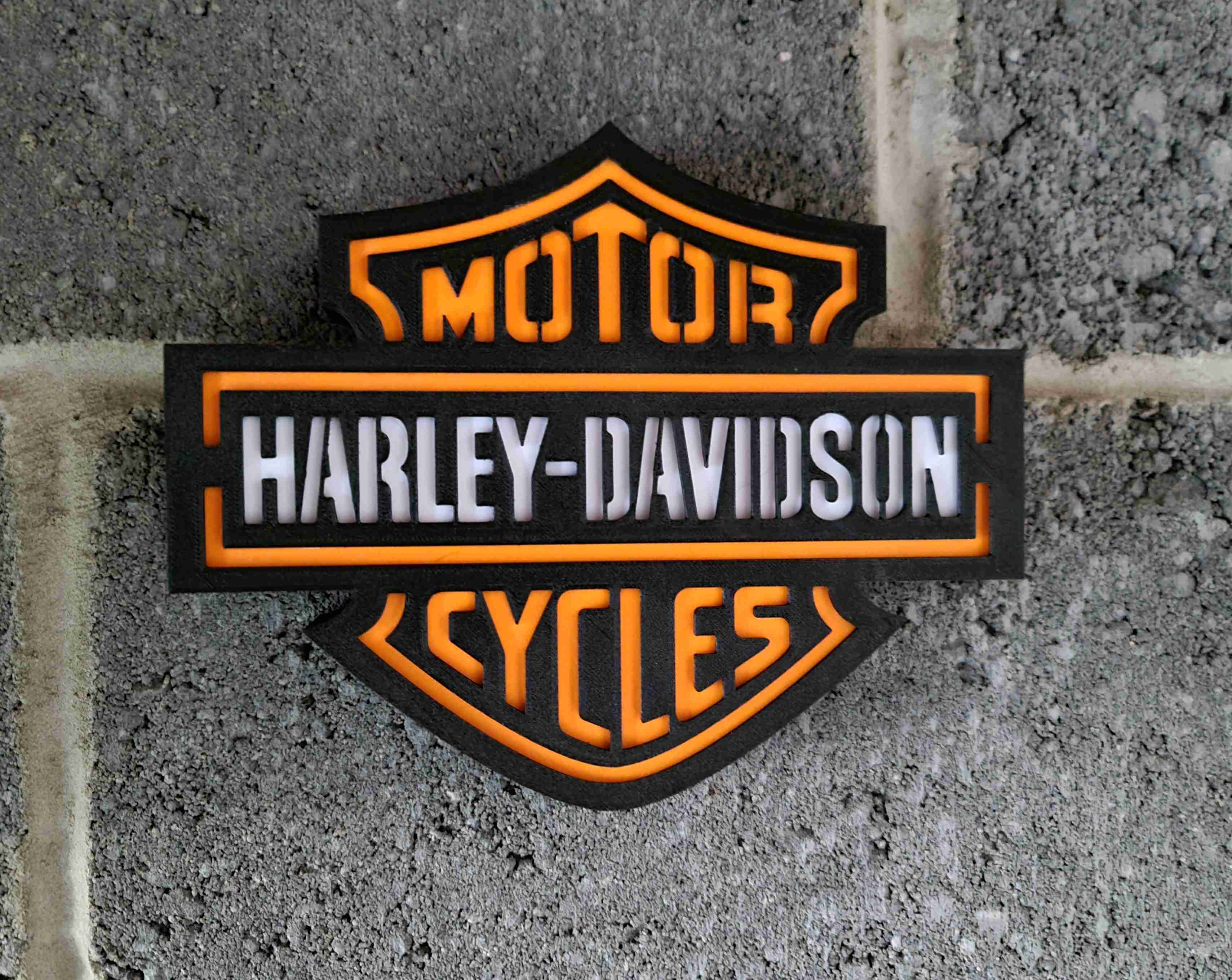 Harley Davidson Motorcycles Lightbox Wall Mounted Desk Stand | 3D ...