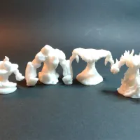 4 Elemental Pack - PRESUPPORTED - 32mm scale - D&D-3
