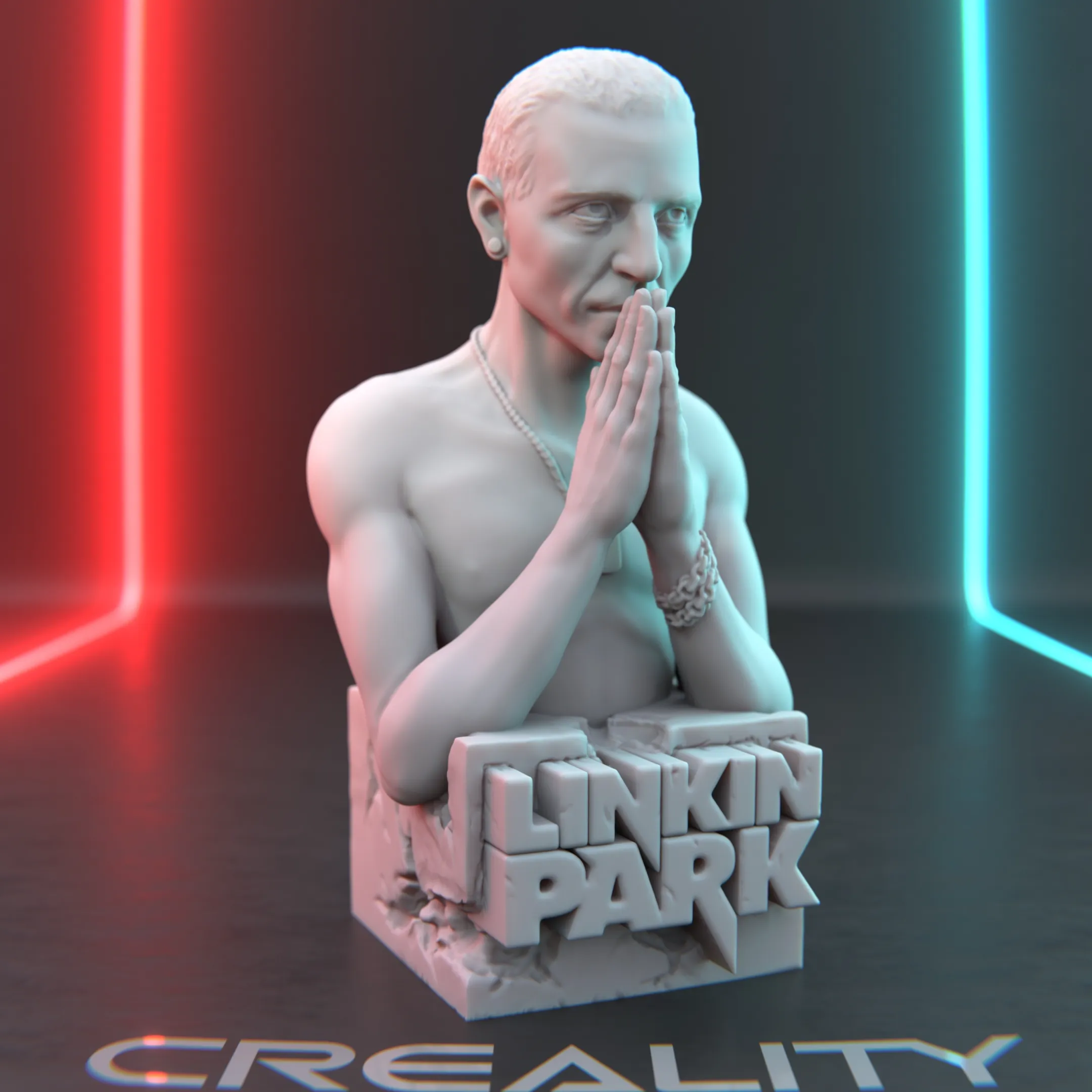 Chester Bennington Bust – Linkin Park Fan Art 3D Model 🎤🎶