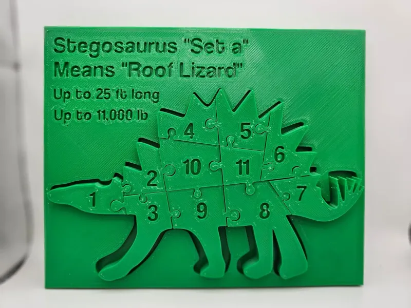 Dino-puzzel - Stegosaurus - Set A