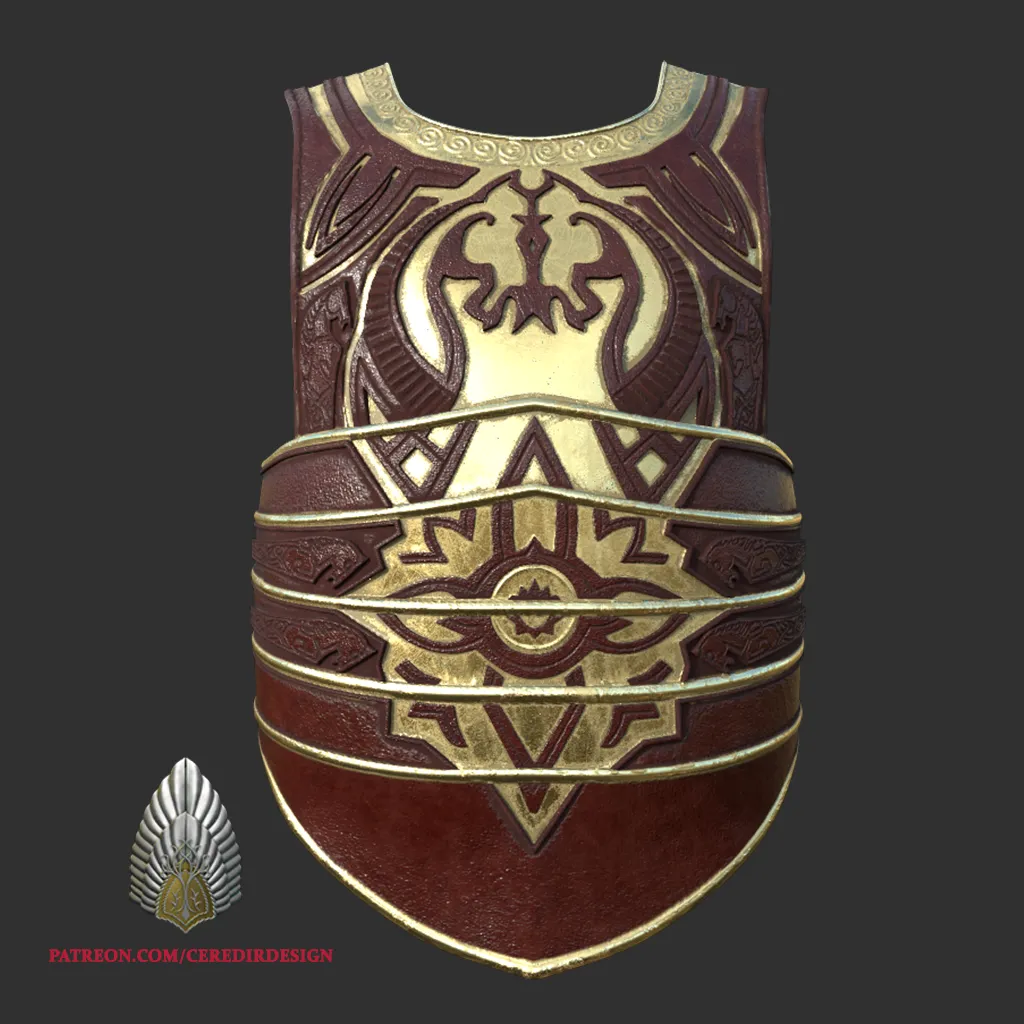 Theoden Chest Armor lord of the rings 3D DIGITAL DOWNLOAD