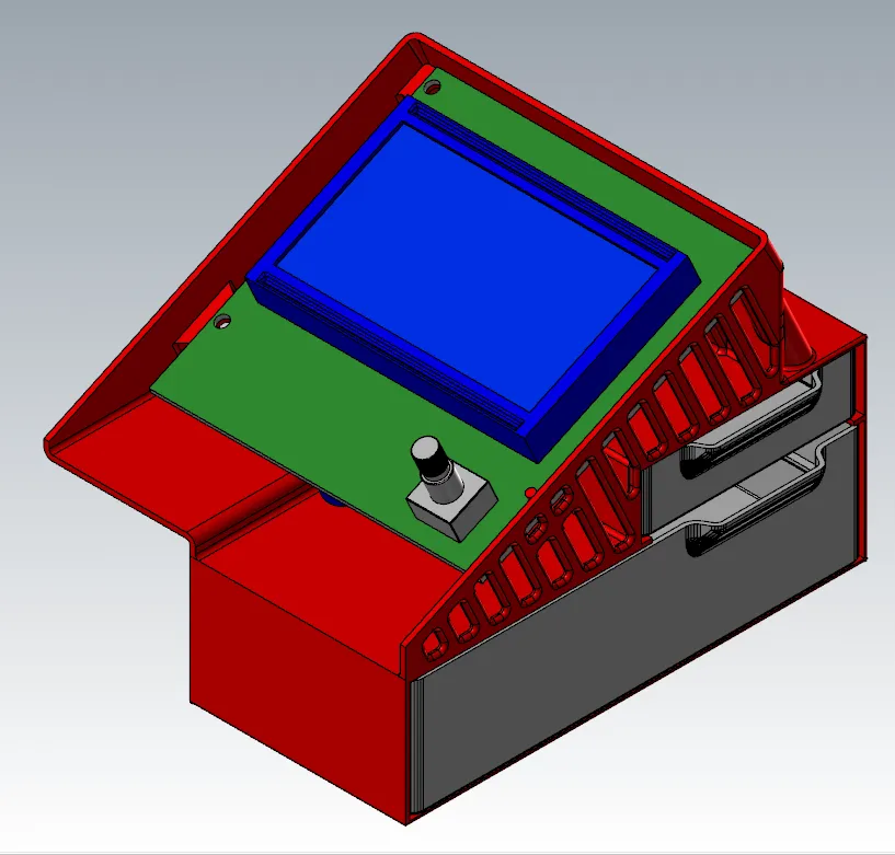 LCD Back Cover and Double Drawer for Creality Ender 3 Pro