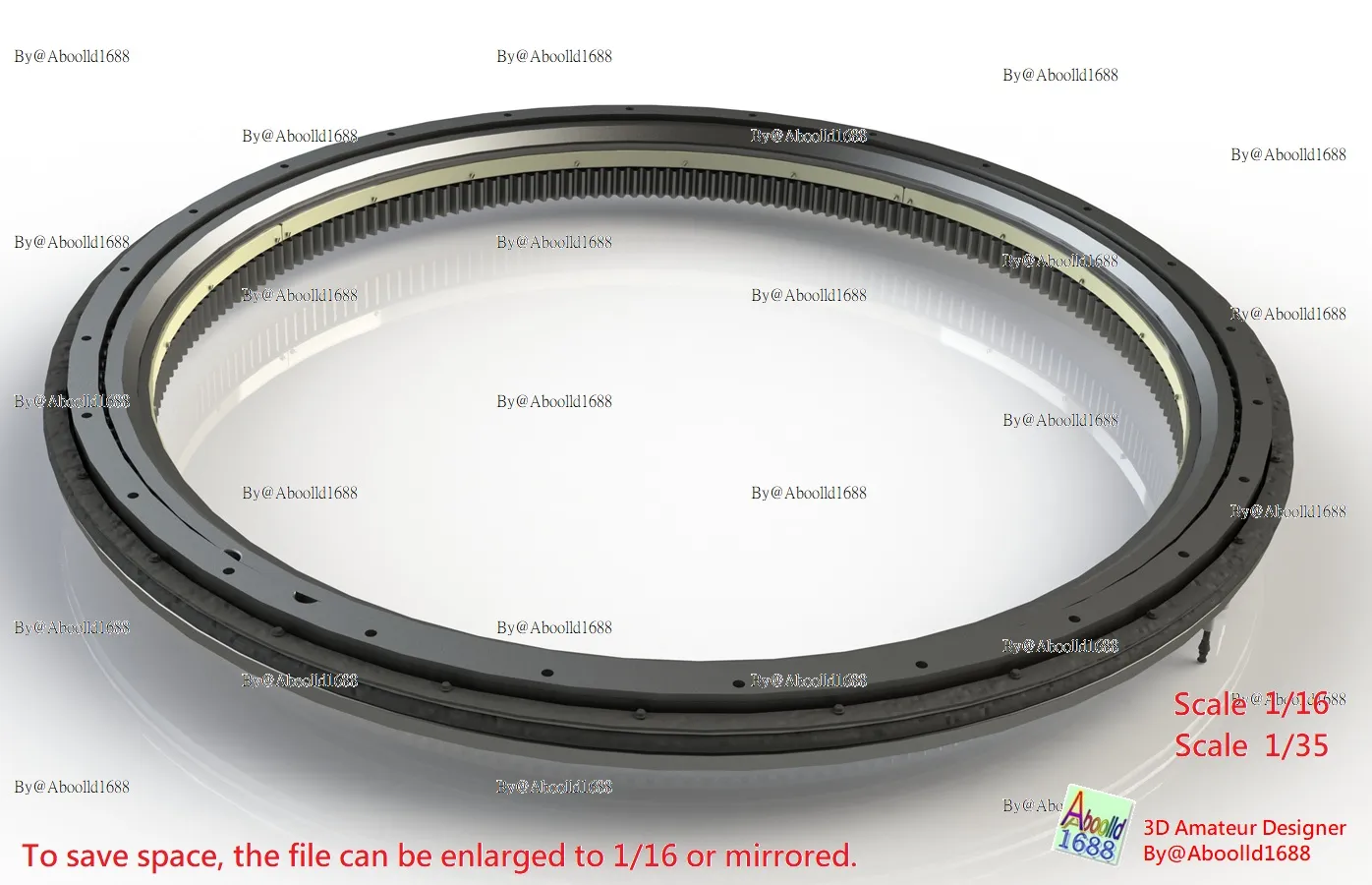 Tiger Tank Early Production Turret Ring.(STL-35-16)