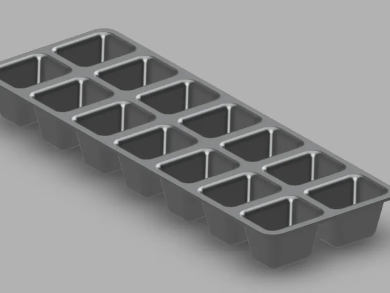 ice cube tray, 14 cubes