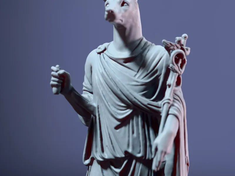 Anubis Statue – Mythological 3D Sculpture
