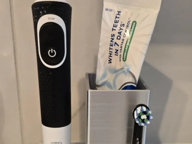 Suport pentru periuță de dinți, pastă de dinți și încărcător Oral B
