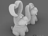 knitted Dog in love - Valentine's Day - 3MF - STL-4