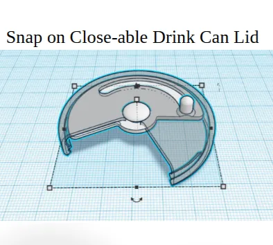 Snap on Closable Lid for 12 oz Can