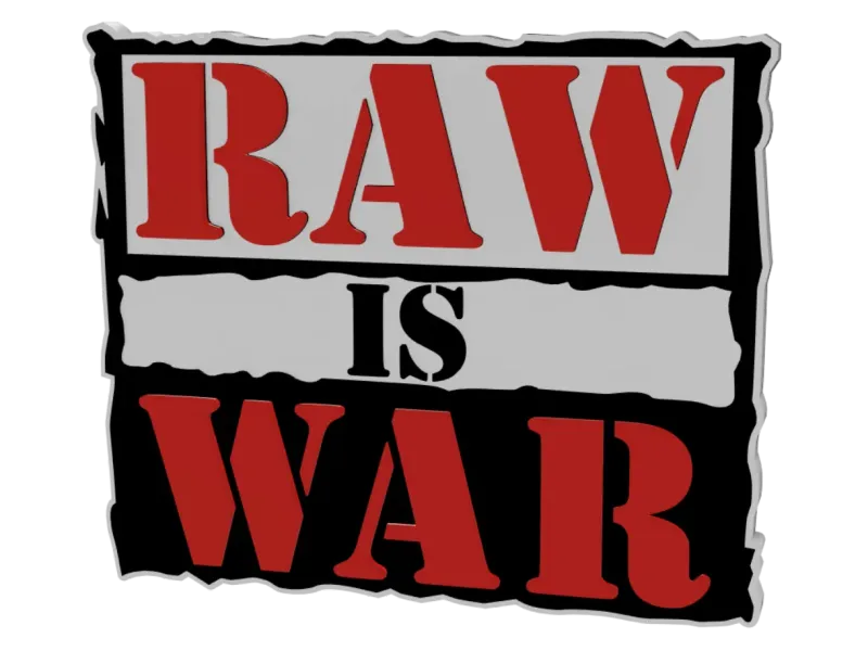 RAW is WAR - 3D Multicolor Sign/Logo