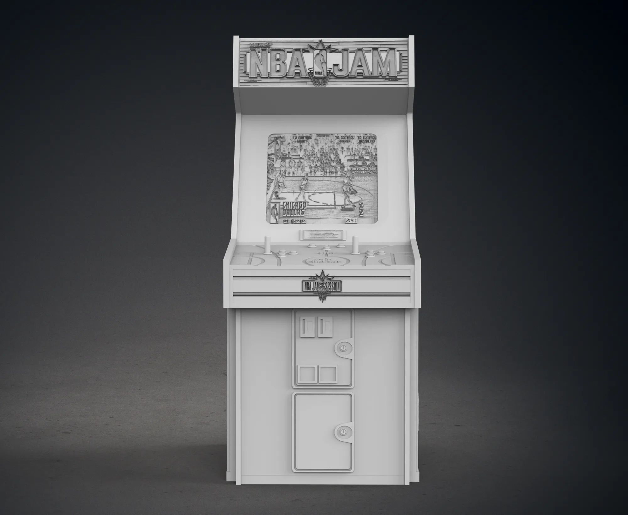 NBA Jam Arcade Gabinete con Lithophane