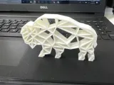 Geometric low poly Bison / Buffalo-1