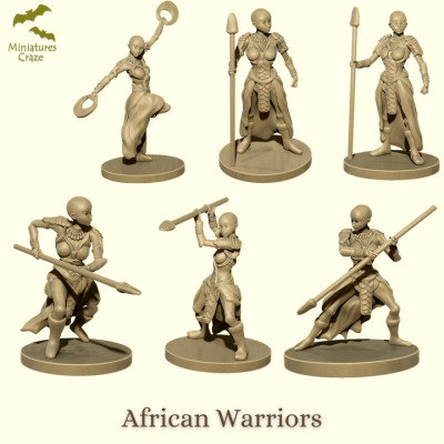 Tribal Warriors Set 3d model