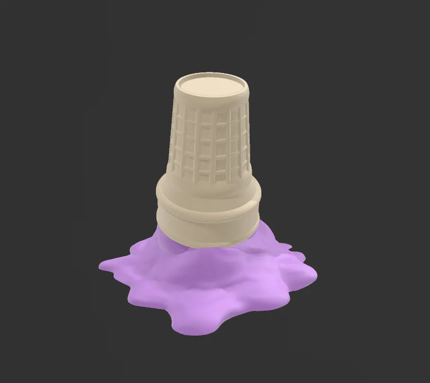 creepy melting ice cream