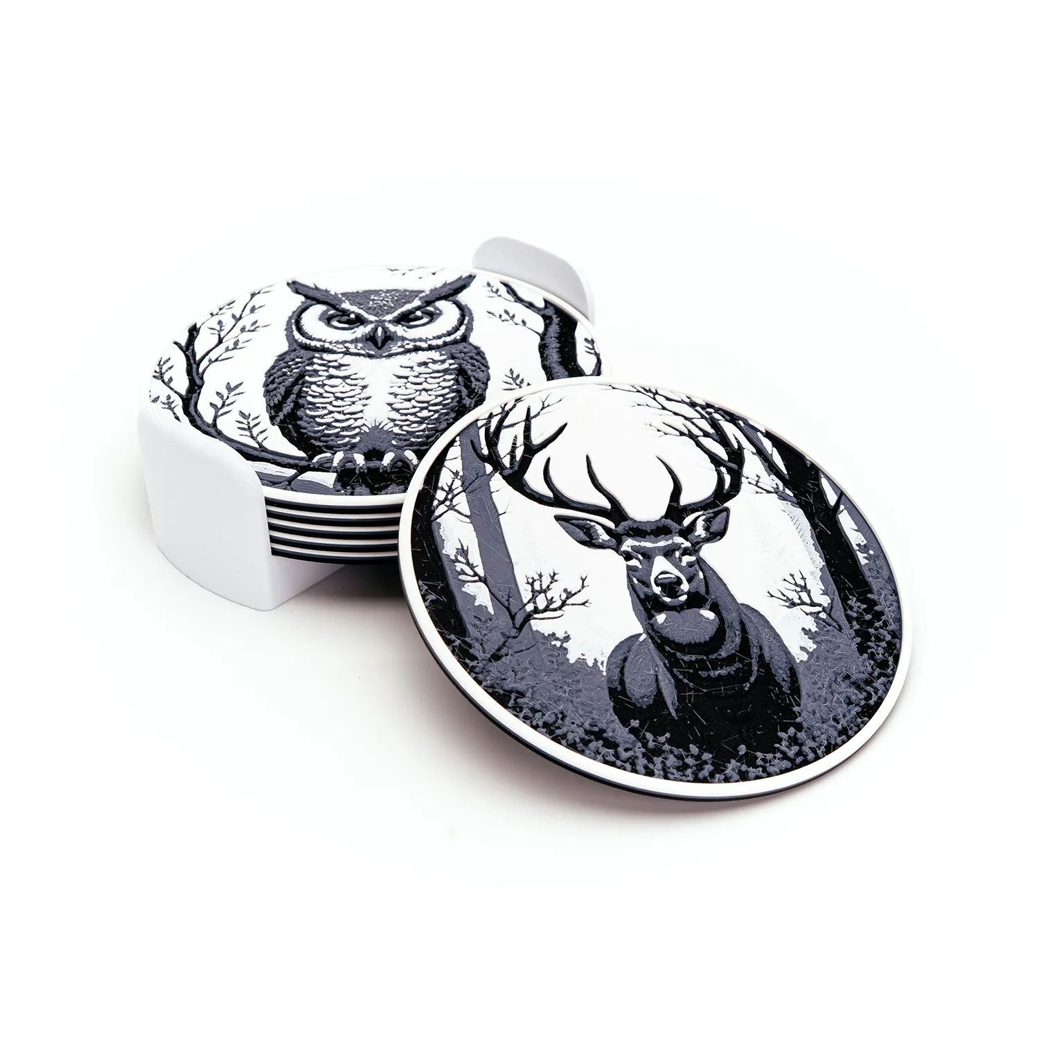 Midnight Forest Wildlife Coasters