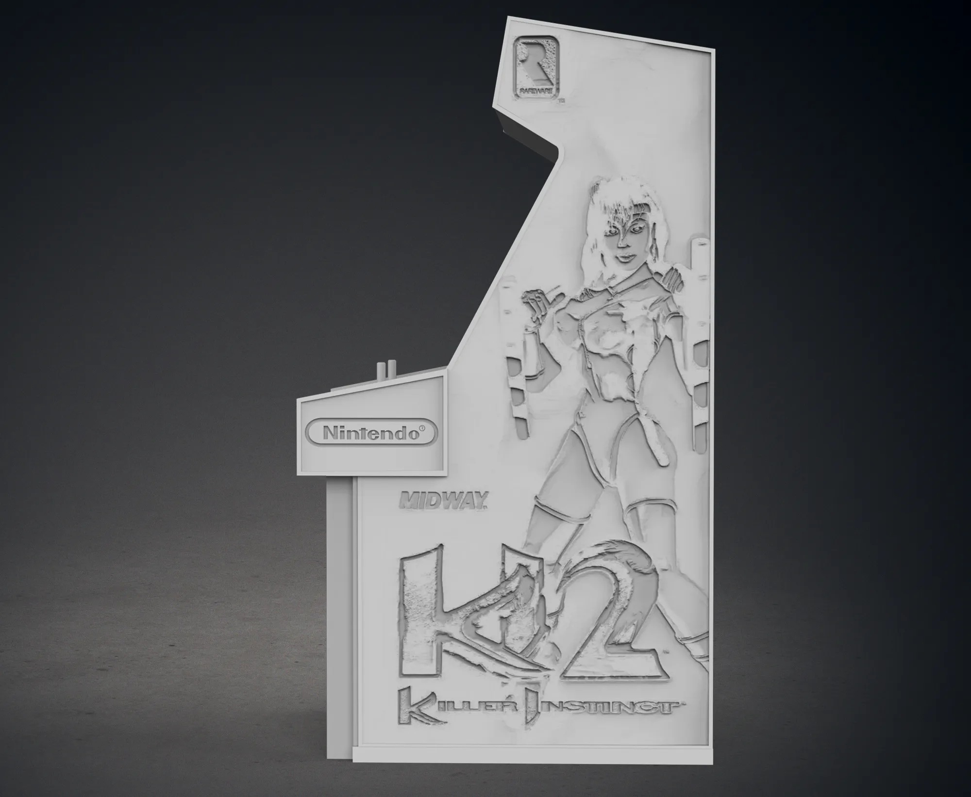 Killer Instinct 2 Arcade Cabinet with Lithophane