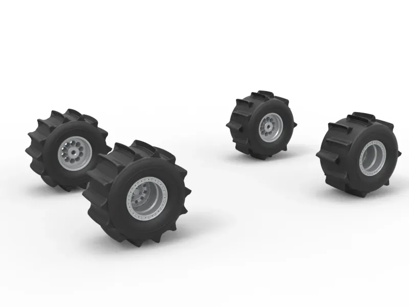 Set di ruote per Formula Off Road in scala 1:25