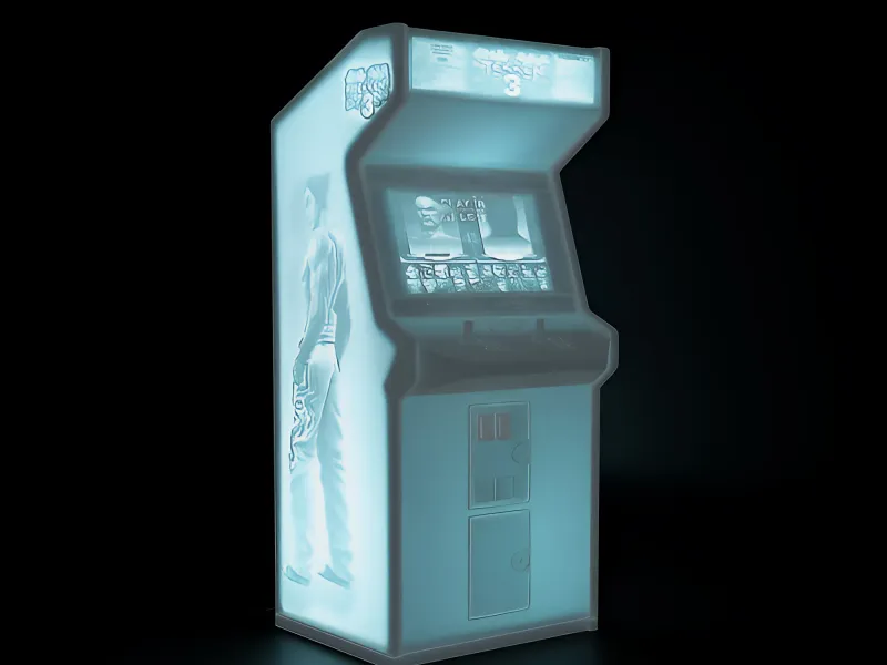 Gabinete de Arcade Tekken 3 com Litofania