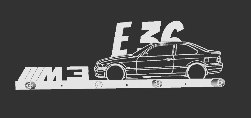 Crochet mural pour porte clés BMW M /GOLF MK