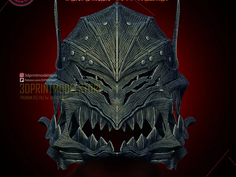 Berserk Guts Helmet - Anime Premium STL for Cosplay