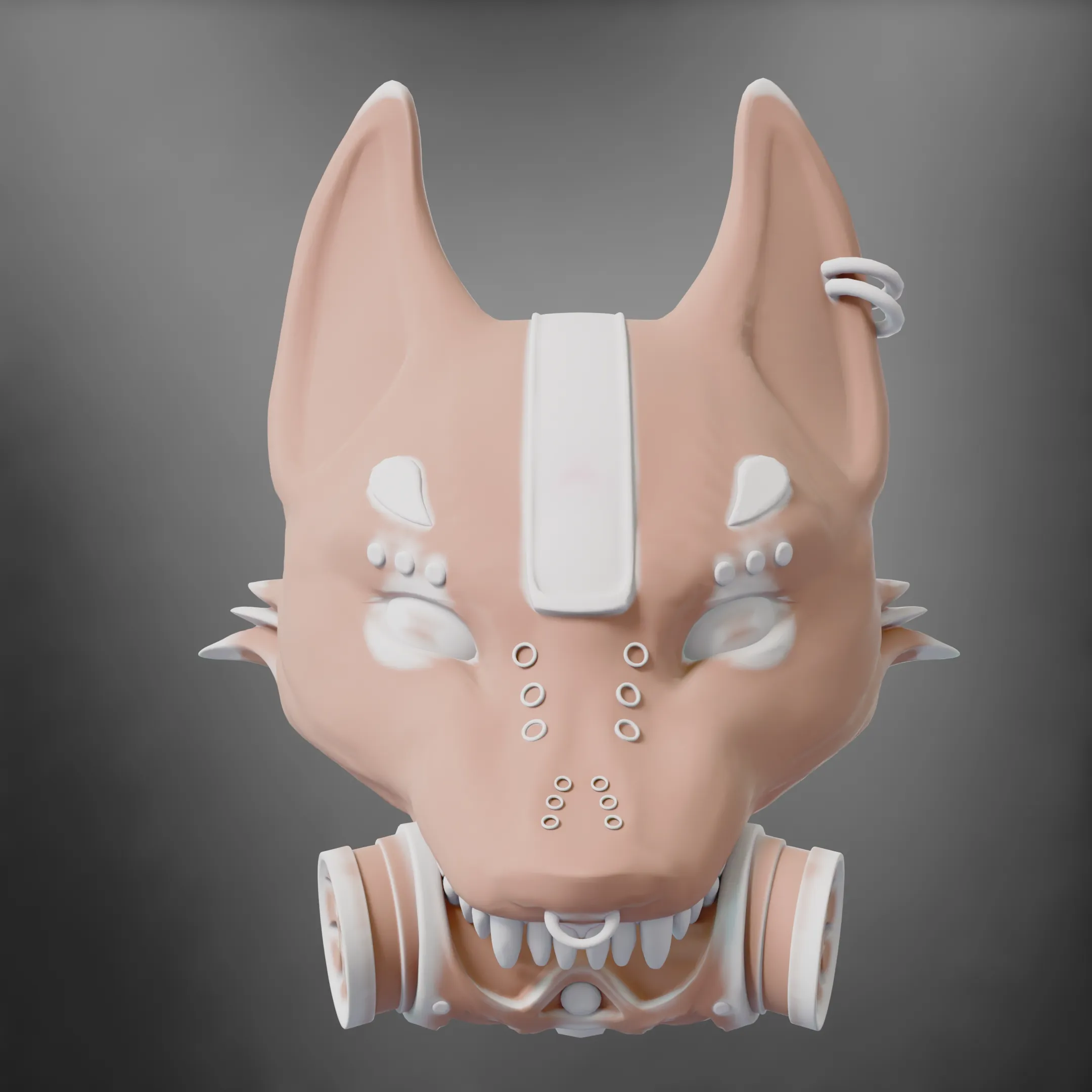 Cyberpunk Kitsune Mask