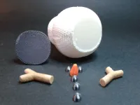 KNITTED SNOWMAN FIGURINE AND ORNAMENT - MULTIPARTS-6