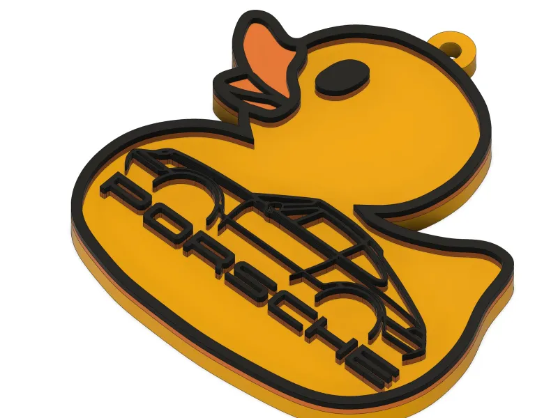 PORTA-CHAVES PATO DE BORRACHA PORSCHE