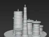 Geometric Sculptural Candle Stand-5
