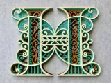 Decorated letters E-F-G-H  - 2/7-3