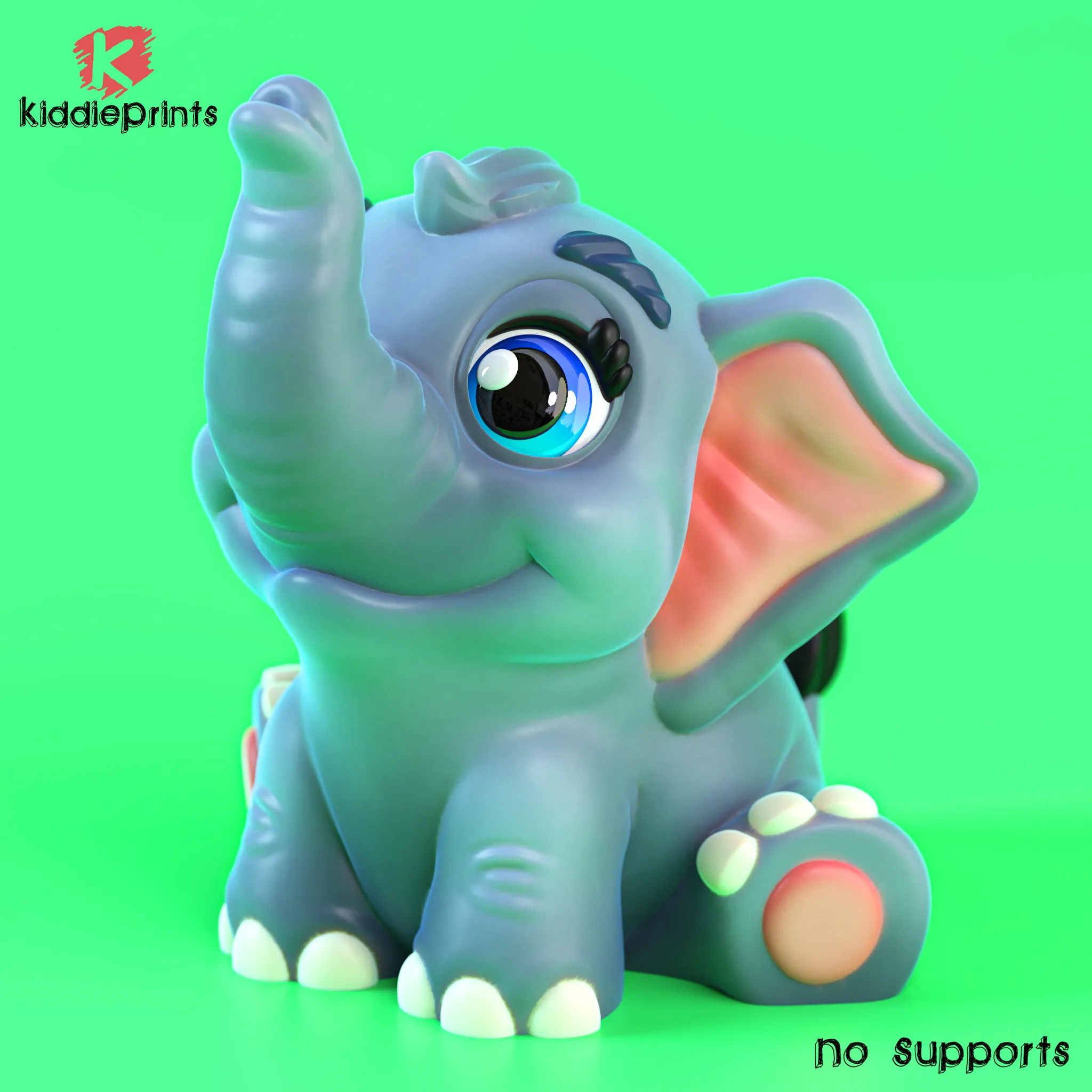 CUTE BABY ELEPHANT ( NO SUPPORTS) | 3D models download | Creality Cloud