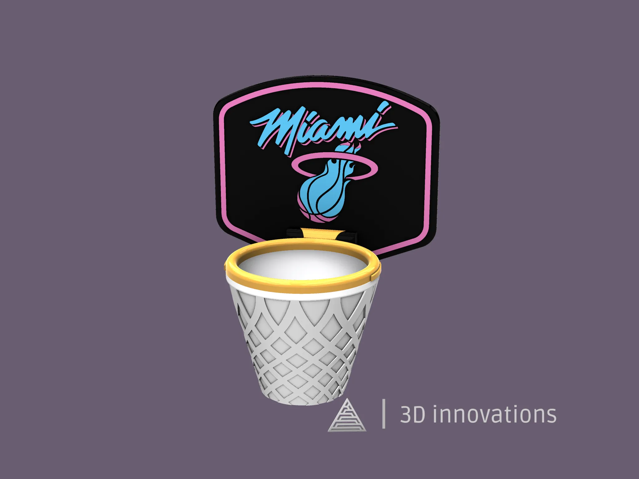 MIAMI HEAT MINI BASKETBALL HOOP EASY PRINT