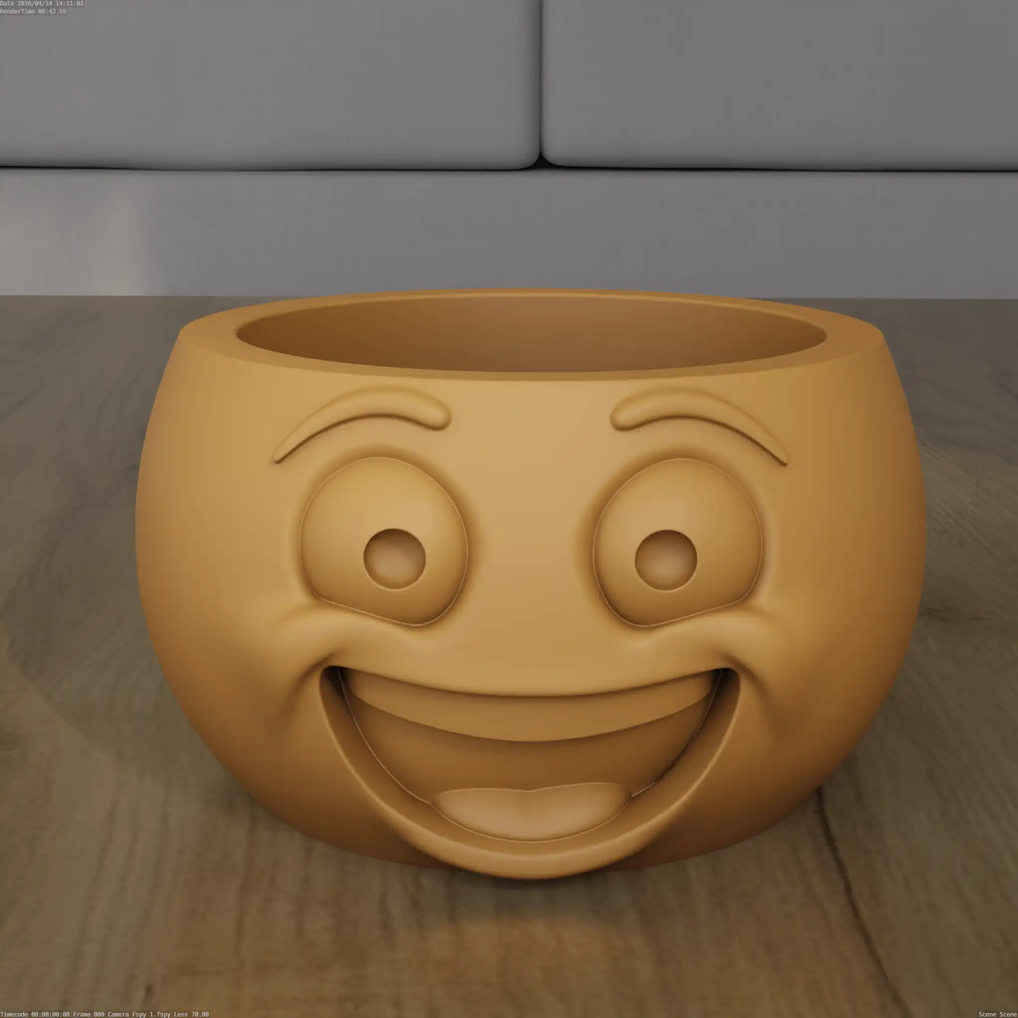 Cute Smiley Happy Face Planter and Character Pot STL