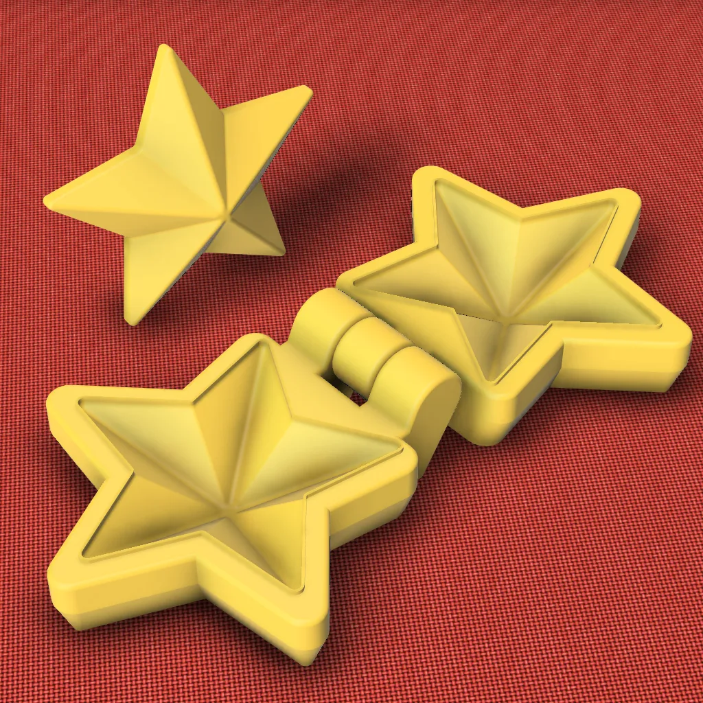 PRINT IN PLACE MOULD FOR A CHRISTMAS STAR