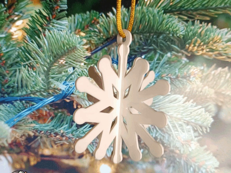 Confezione di ornamenti natalizi in cristallo di ghiaccio